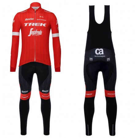 Tenue Cycliste Manches Longues et Collant à Bretelles 2018 Trek-Segafredo N001